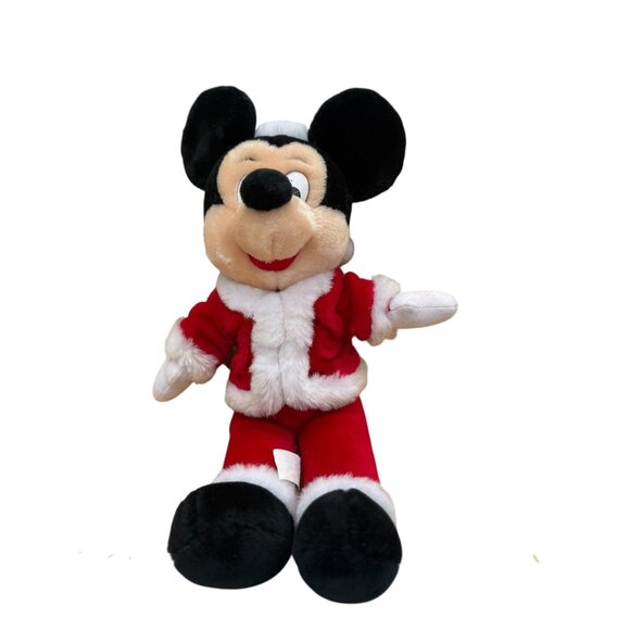 Disney Parks Christmas Santa Mickey Mouse Medium Plush - Picture 7 of 15